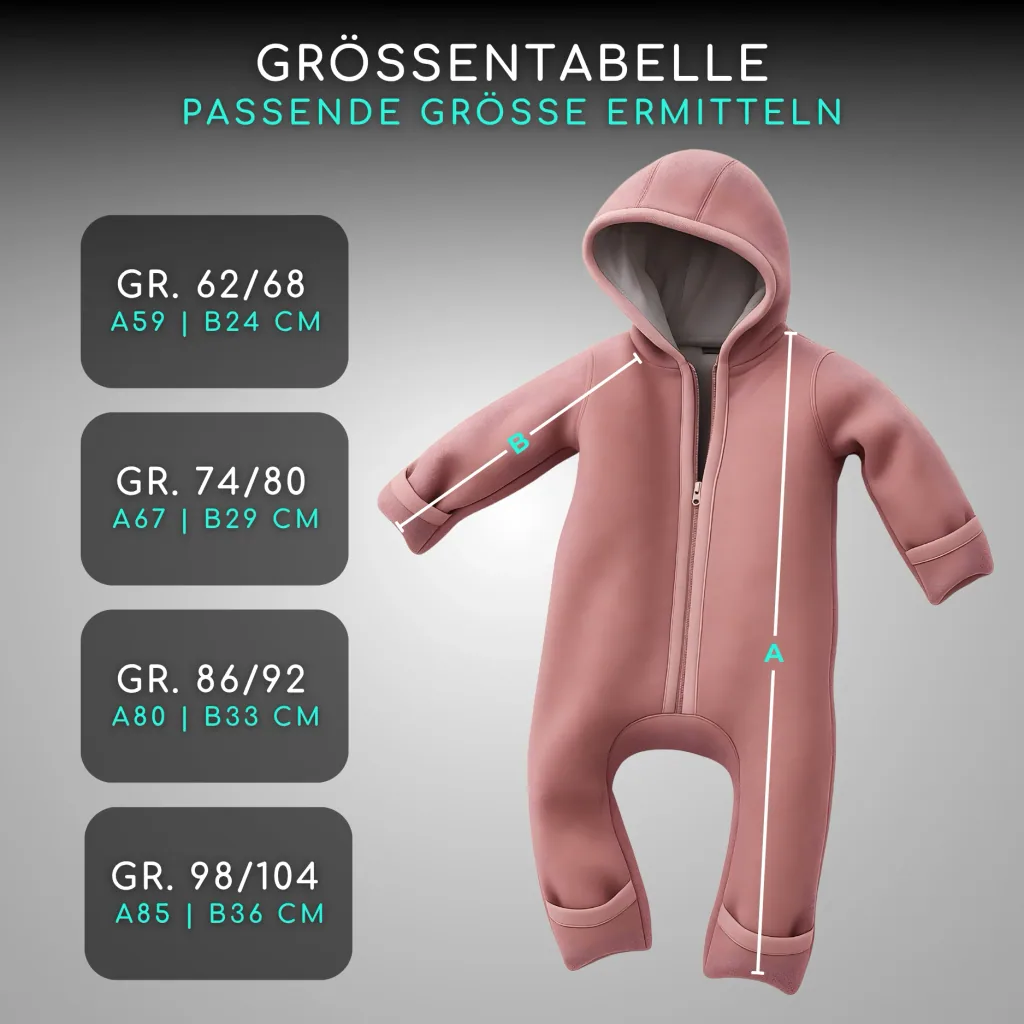 Alavya Home Walkoverall Bio-Schurwolle - Rosa + Grau - 2er Set 62/68