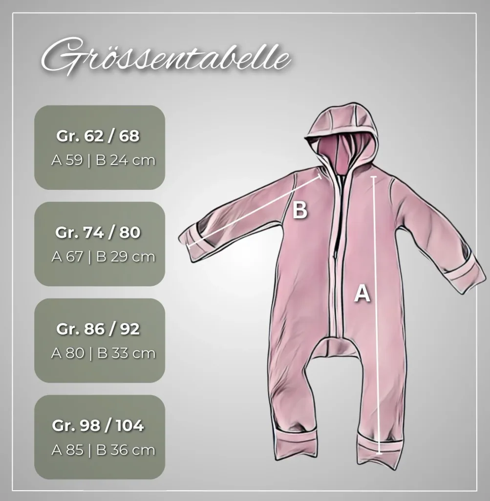 Alavya Home Walkoverall Bio-Schurwolle - Rosa + Khaki - 2er Set 62/68