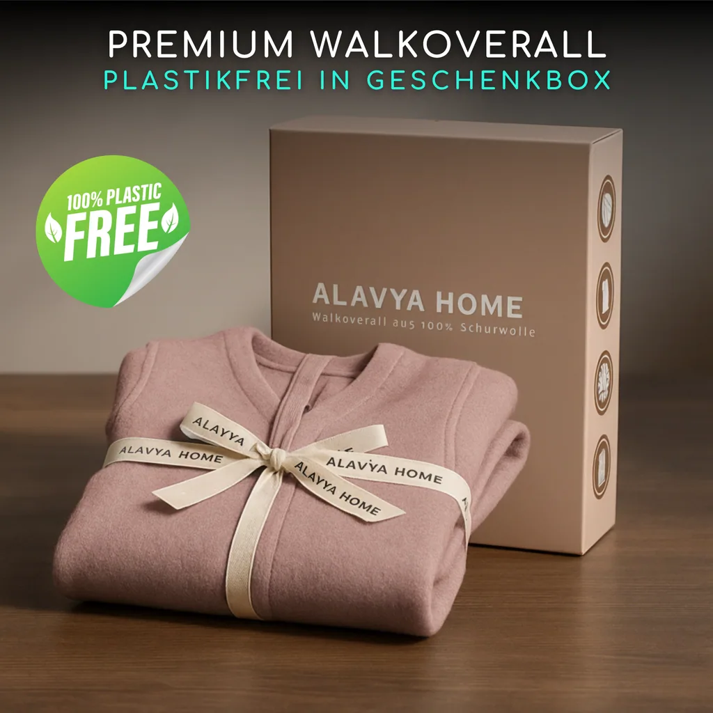 Alavya Home Walkoverall 74/80 Bio-Schurwolle - 2er-Set, Rosa + Khaki