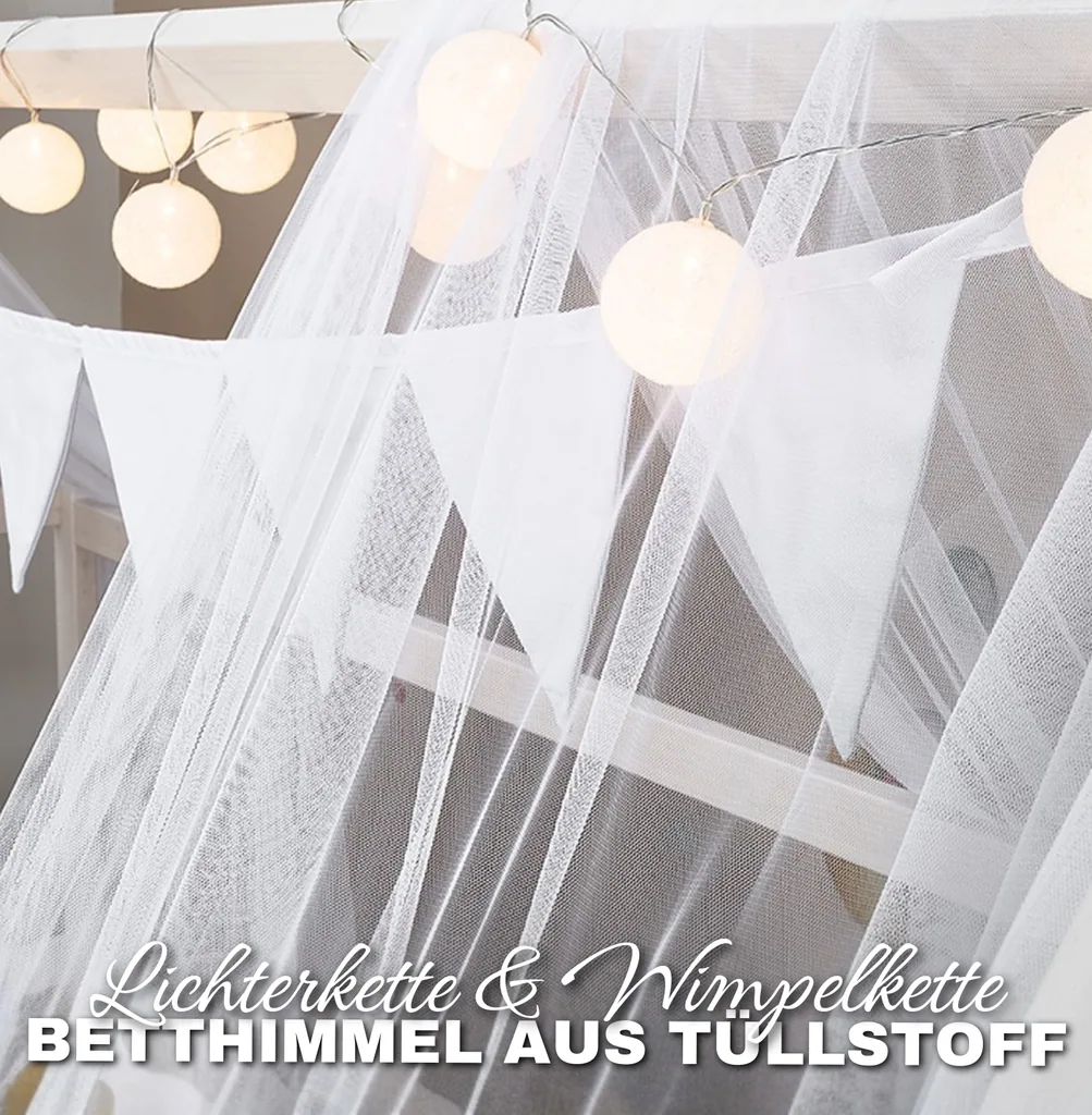 Alavya Home Hausbett CLOUD 90 x 200 cm Komplett-Set – Polyester Dekoset Weiß + Schublade 90 x 200 cm + Kindermatratze COZY 90 x 200 cm (Kaltschaum)