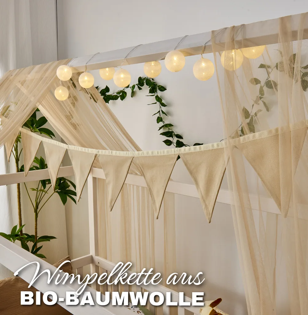 Alavya Home Hausbett Deko-Set 150x350 cm Polyester / Bio-Baumwolle - 2er-Set, Beige