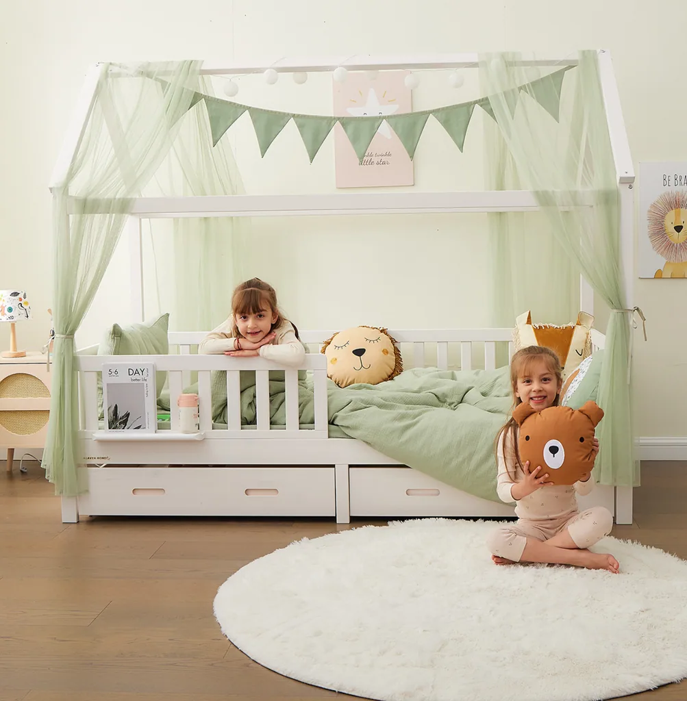 Alavya Home Hausbett Deko-Set 150x350 cm Polyester / Bio-Baumwolle - 2er-Set, Khaki