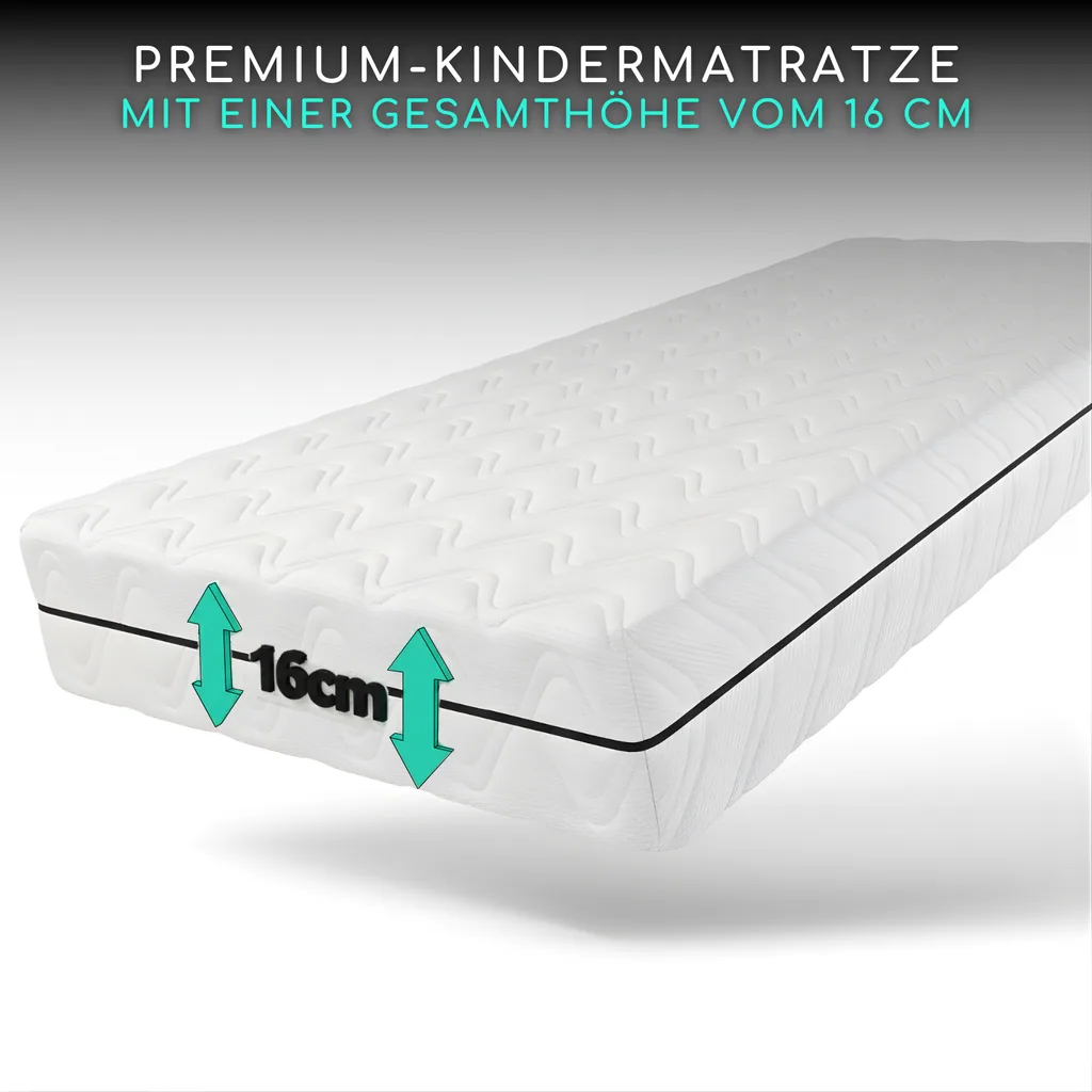 Alavya Home Kindermatratze COZY PLUS 80x160 cm Kaltschaum - Weiß