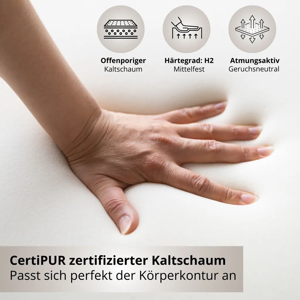 Alavya Home Kindermatratze COZY PLUS 80x160 cm Kaltschaum - Weiß