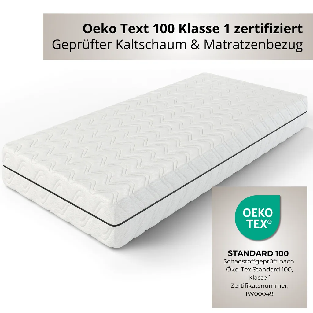 Alavya Home Kindermatratze COZY PLUS 90x200 cm Kaltschaum - Weiß