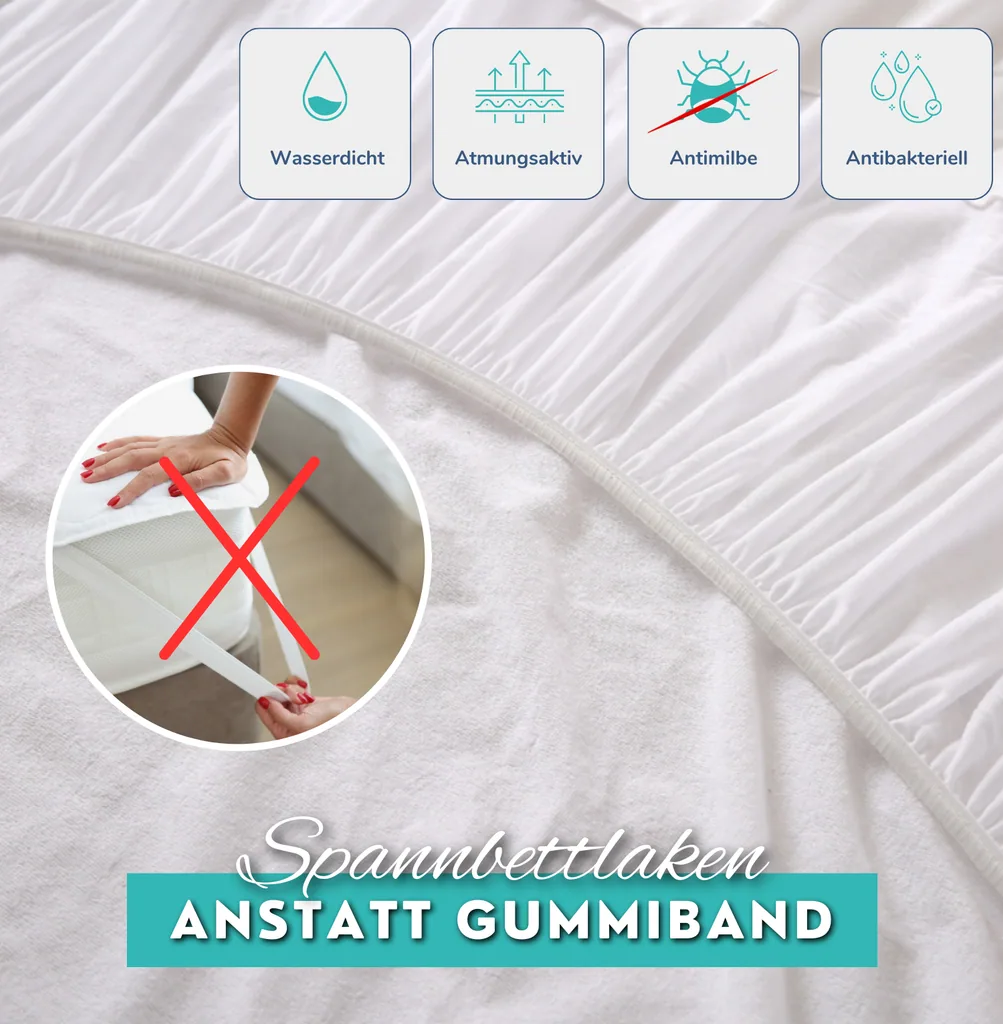 Alavya Home Wasserdichter Matratzenschoner 60x120 cm - 2er-Set