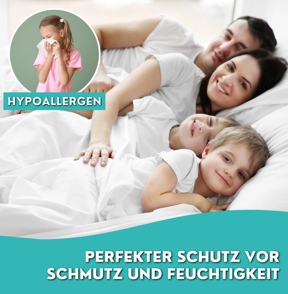 Alavya Home Wasserdichter Matratzenschoner 60x120 cm - 2er-Set