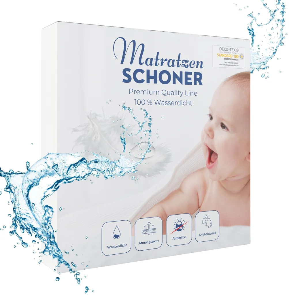 Alavya Home Wasserdichter Matratzenschoner 60x120 cm - 2er-Set