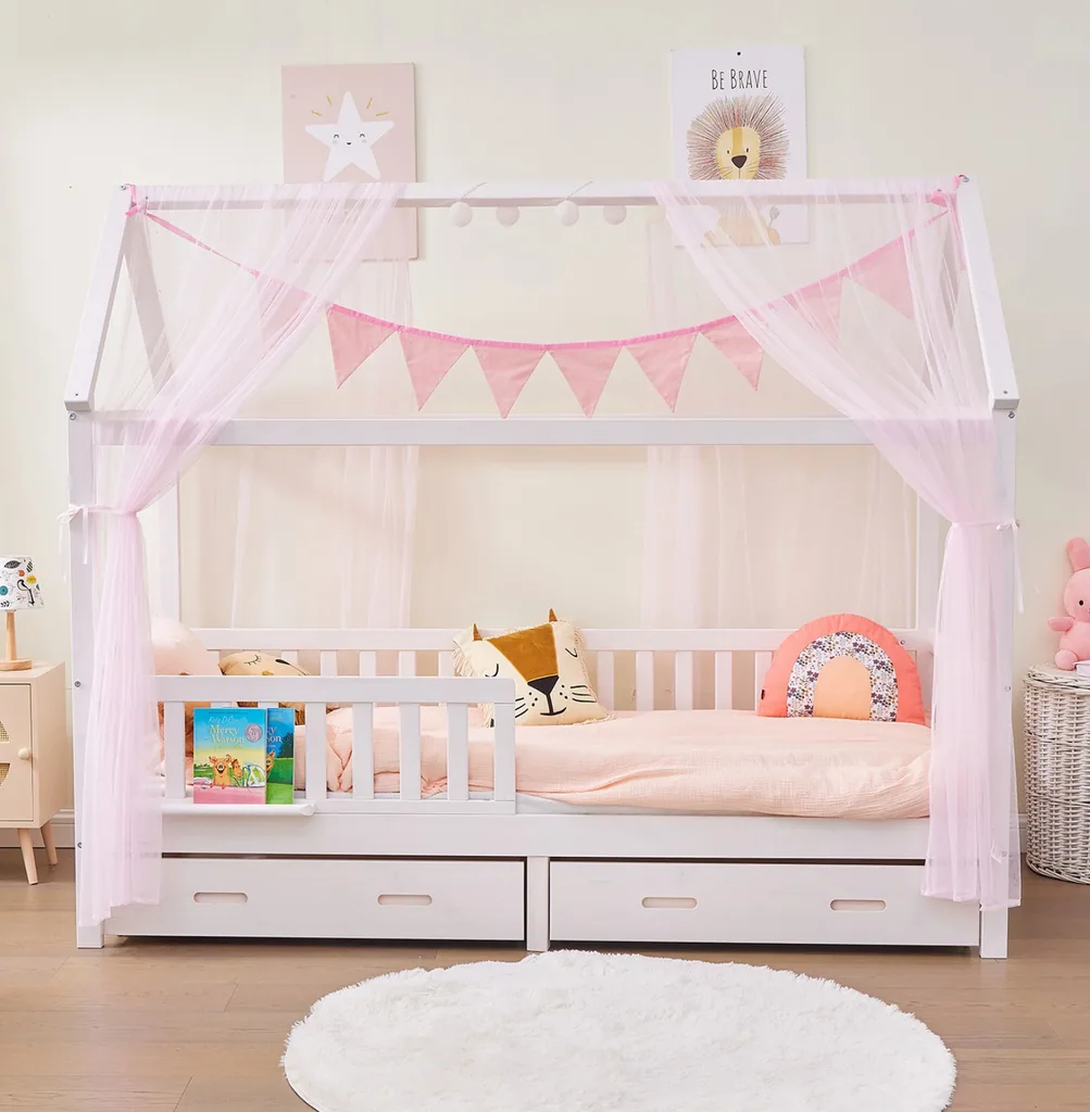Alavya Home Hausbett Deko-Set 150x350 cm Polyester / Bio-Baumwolle - 2er-Set, Rosa