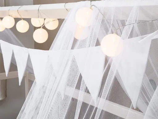 Alavya Home Hausbett Deko-Set 150x350 cm Polyester / Bio-Baumwolle - 2er-Set, Weiß