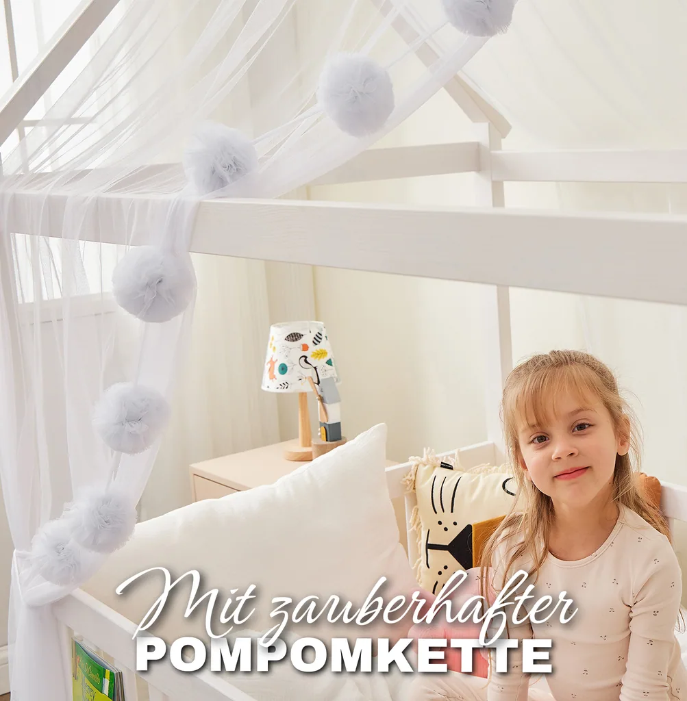 Alavya Home Deko-Set XL 150x340 cm Musselin Bio-Baumwolle - 3er-Set, Weiß