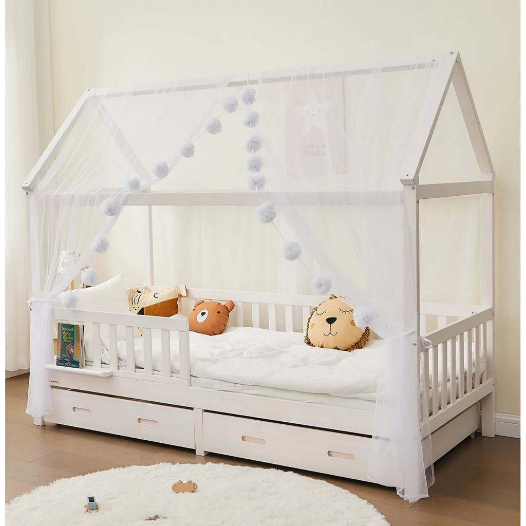Alavya Home Deko-Set XL 150x340 cm Musselin Bio-Baumwolle - 3er-Set, Weiß
