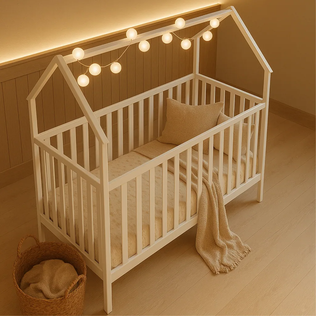 Alavya Home Babybett ELLA 70x140 cm Kiefer - Weiß