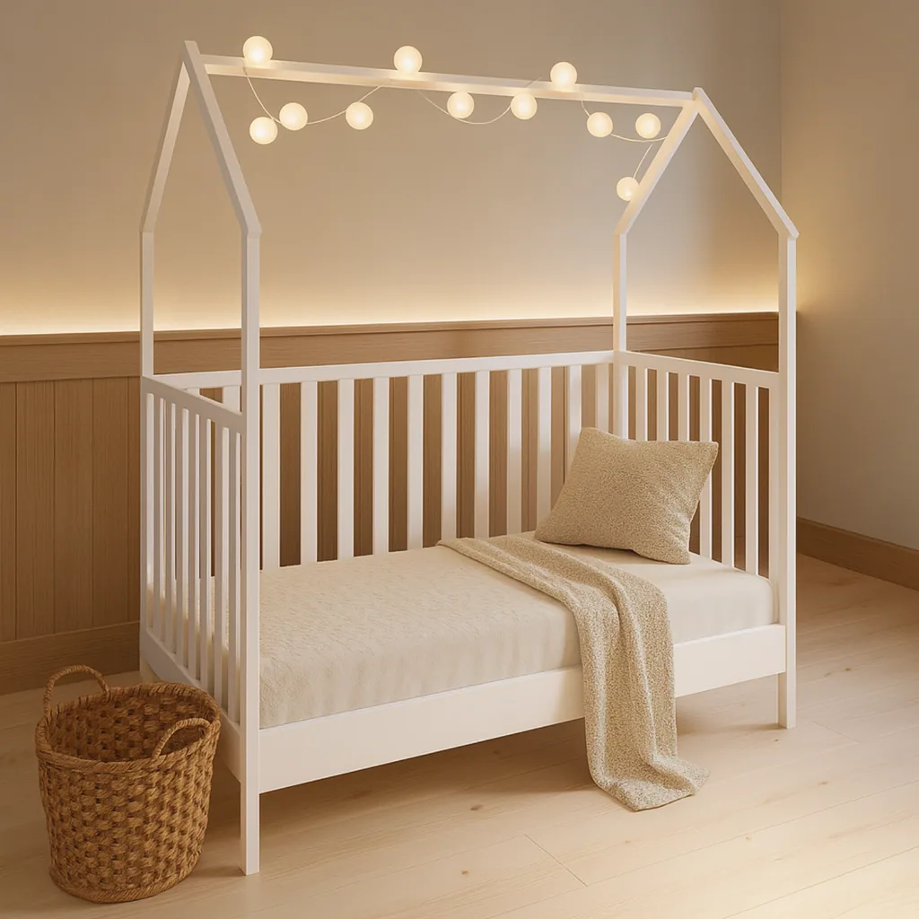 Alavya Home Babybett ELLA 70x140 cm Kiefer - Weiß