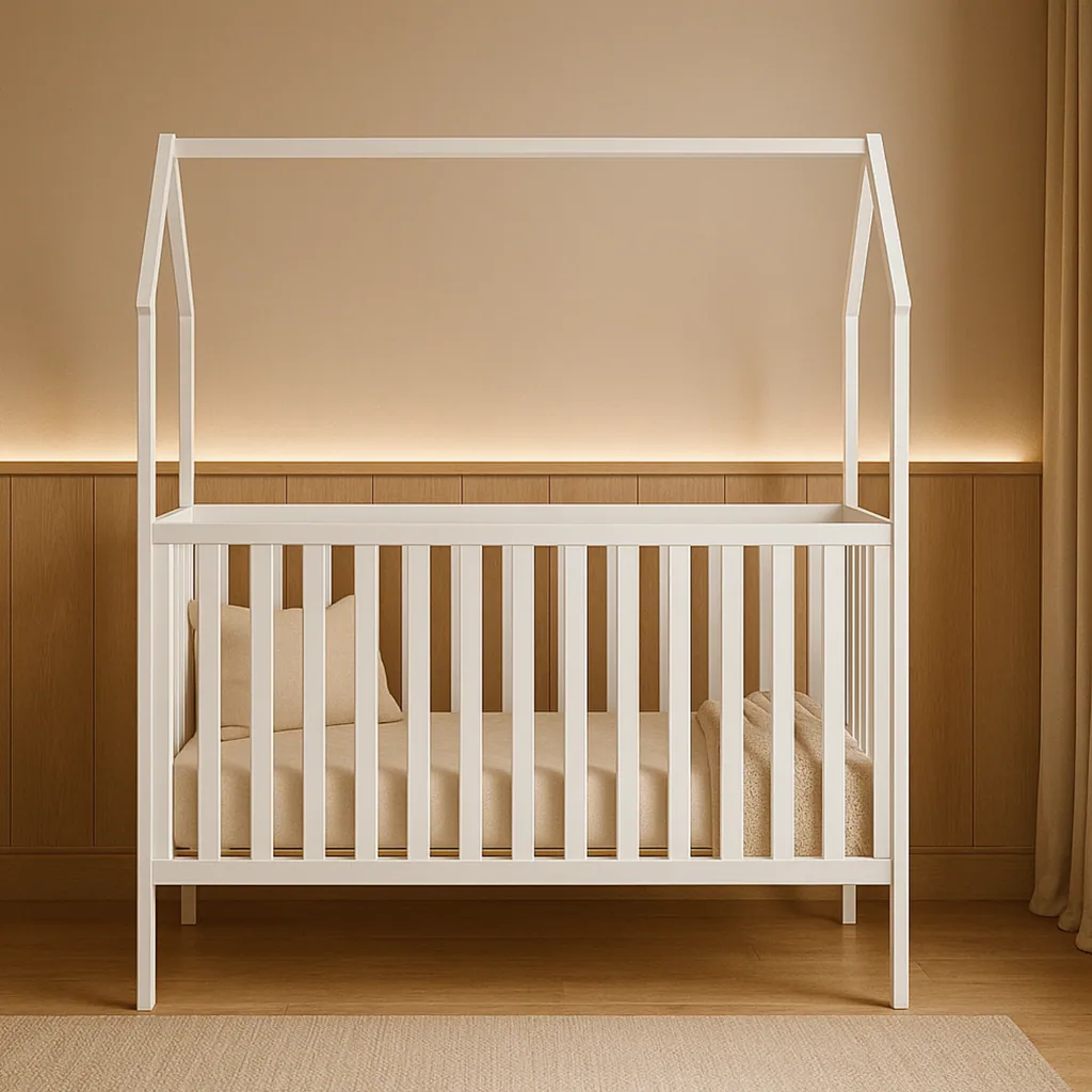 Alavya Home Babybett ELLA 70x140 cm Kiefer - Weiß