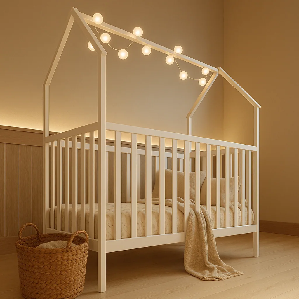 Alavya Home Babybett ELLA 70x140 cm Kiefer - Weiß