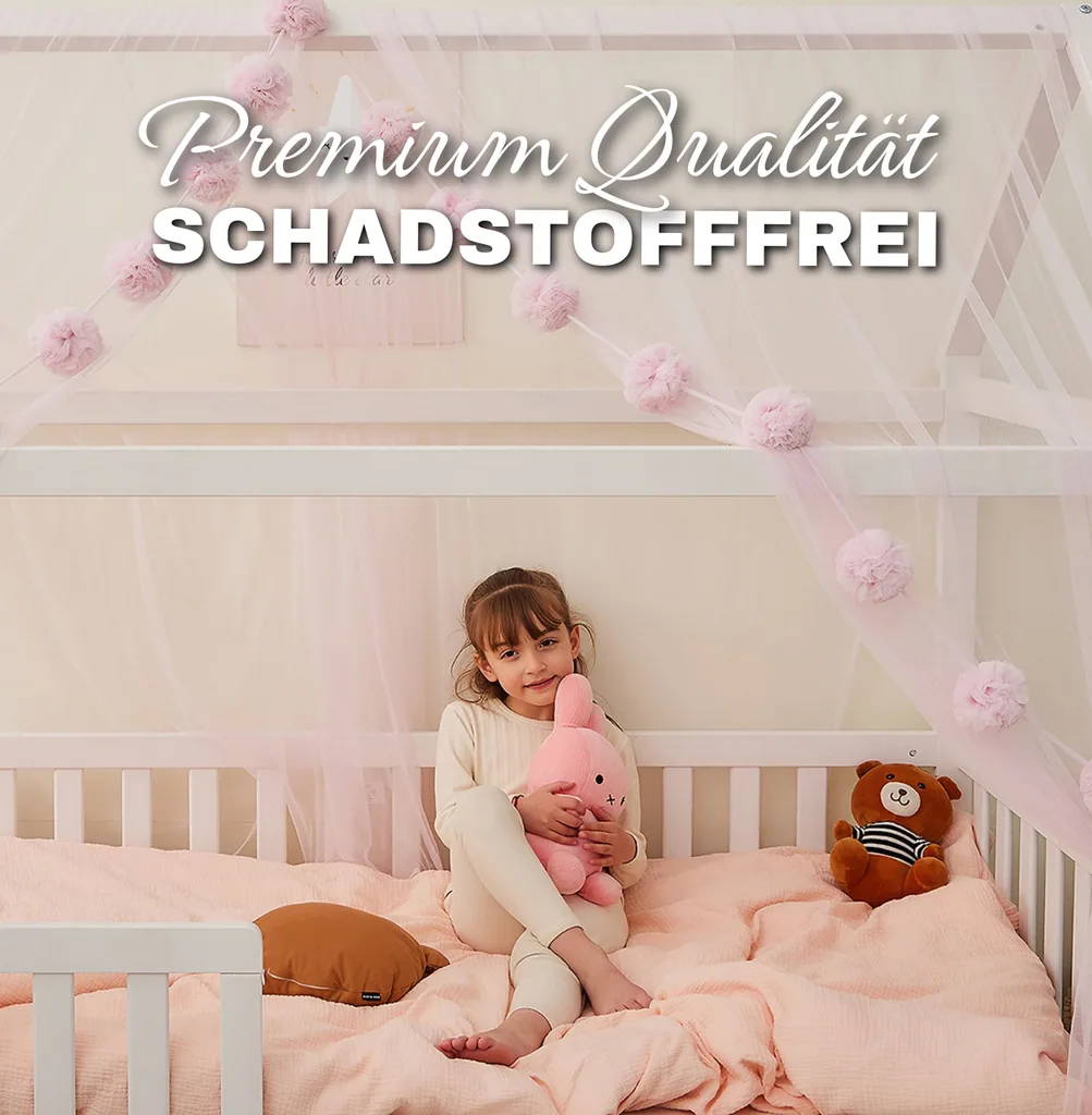 Alavya Home Deko-Set XL 150x340 cm Musselin Bio-Baumwolle - 3er-Set, Rosa