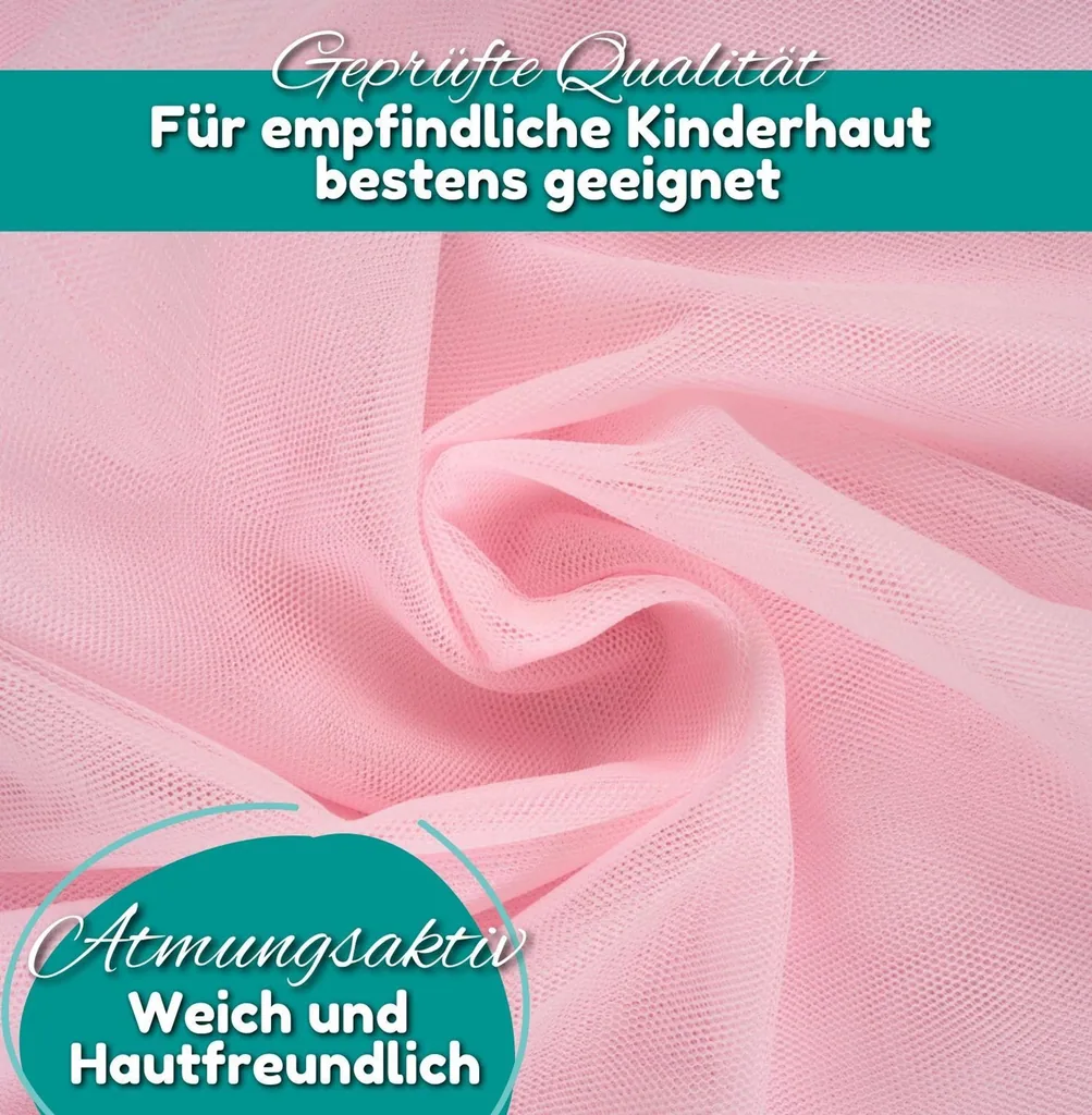 Alavya Home Deko-Set XL 150x340 cm Musselin Bio-Baumwolle - 3er-Set, Rosa