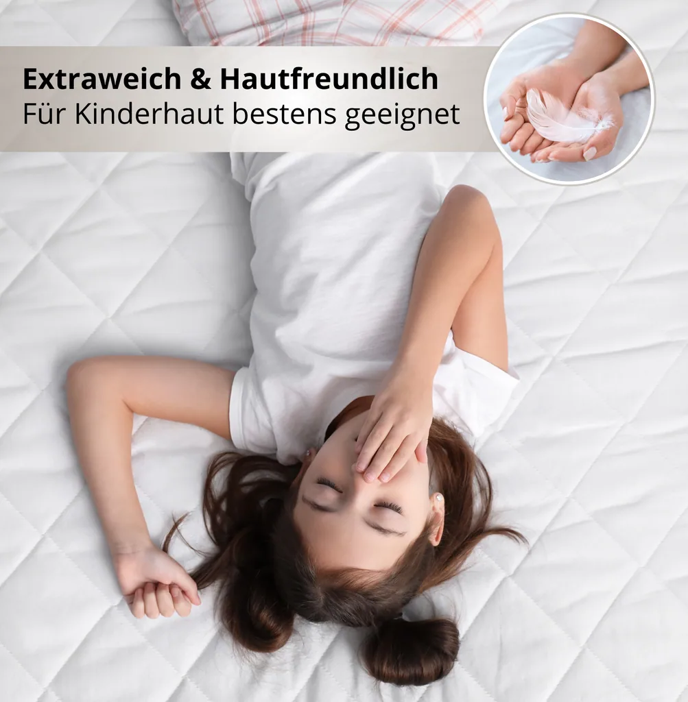 Alavya Home Kindermatratze COZY 80x180 cm Kaltschaum inkl. Spannbettlaken – 2-teiliges Set, Weiß