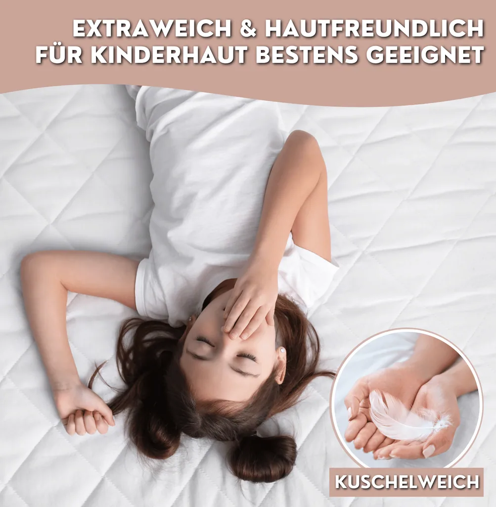 Alavya Home Kindermatratze COZY 80x180 cm Kaltschaum inkl. Spannbettlaken – 2-teiliges Set, Weiß