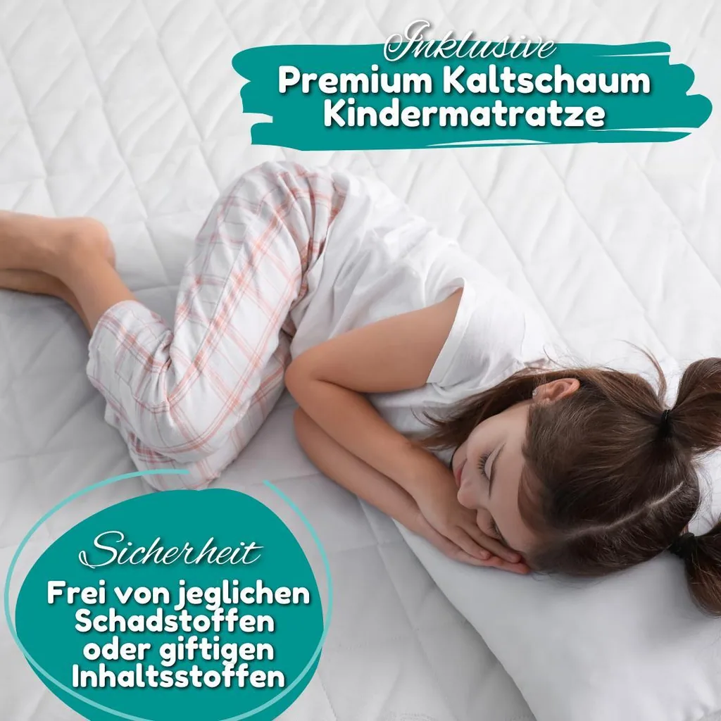 Alavya Home Hausbett CLOUD Komplett-Set 90x200 cm Buche - Weiß