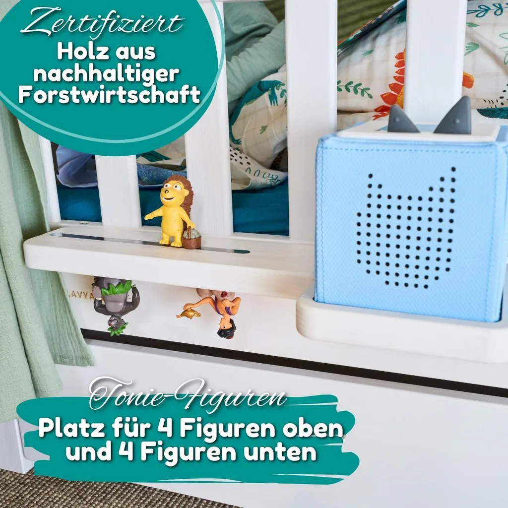 Alavya Home Hausbett CLOUD Komplett-Set 90x200 cm Buche - Weiß