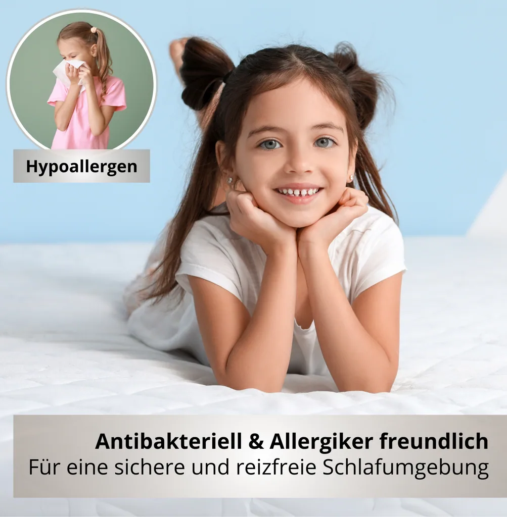 Alavya Home Kindermatratze COZY 3-teiliges Set 80x160 cm Kaltschaum - 3er-Set, Weiß