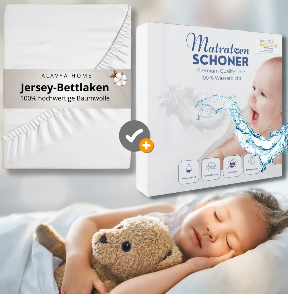Alavya Home Kindermatratze COZY 3-teiliges Set 80x160 cm Kaltschaum - 3er-Set, Weiß