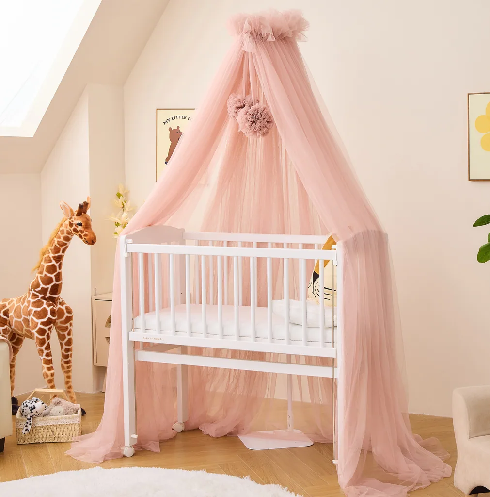 Alavya Home Betthimmel aus Tüll mit Pompons - Rosa
