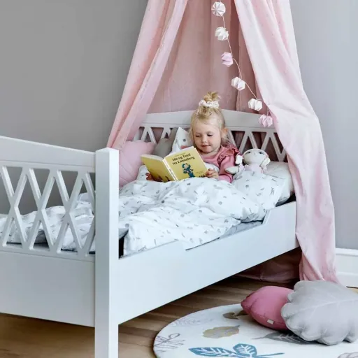 Cam Cam Teppich Blätter creme rosa