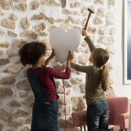 Buokids Softlampe Nachtlicht/Wandlampe Herz, Ausführung: Schnur & Stecker; Farbe der Naht: grau