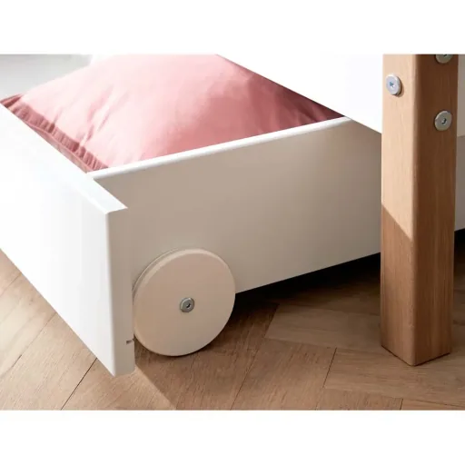 Flexa Nor Sofabett mit Gästebett weiß / Eiche