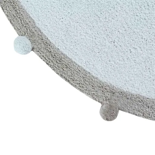 Lorena Canals Teppich rund Baumwolle Bubbly blau