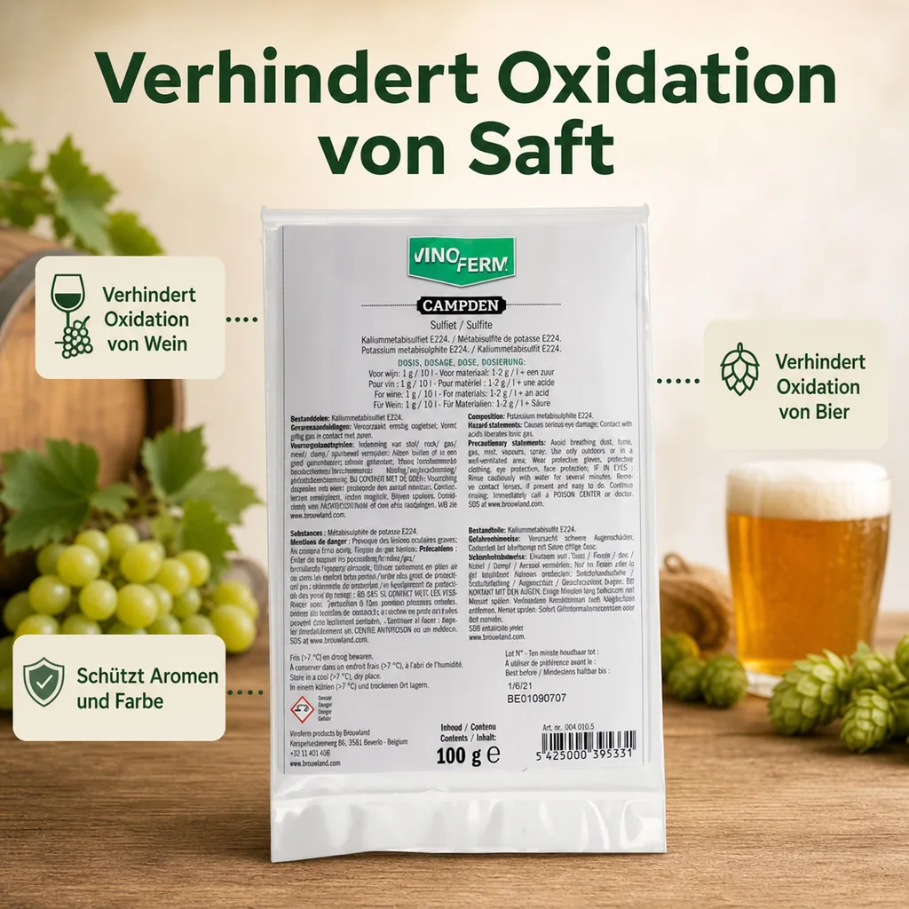 Kaliumpyrosulfit - Vinoferm campden 100g