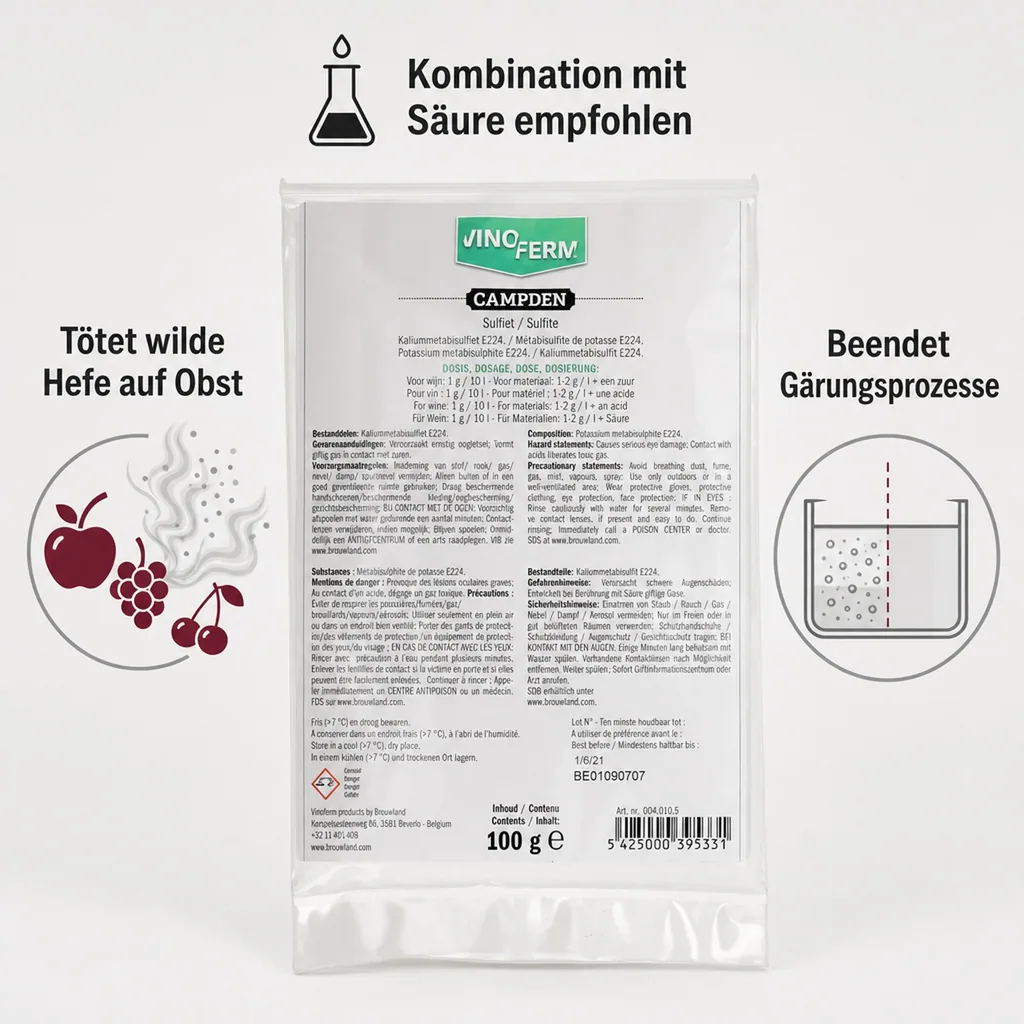 Kaliumpyrosulfit - Vinoferm campden 100g