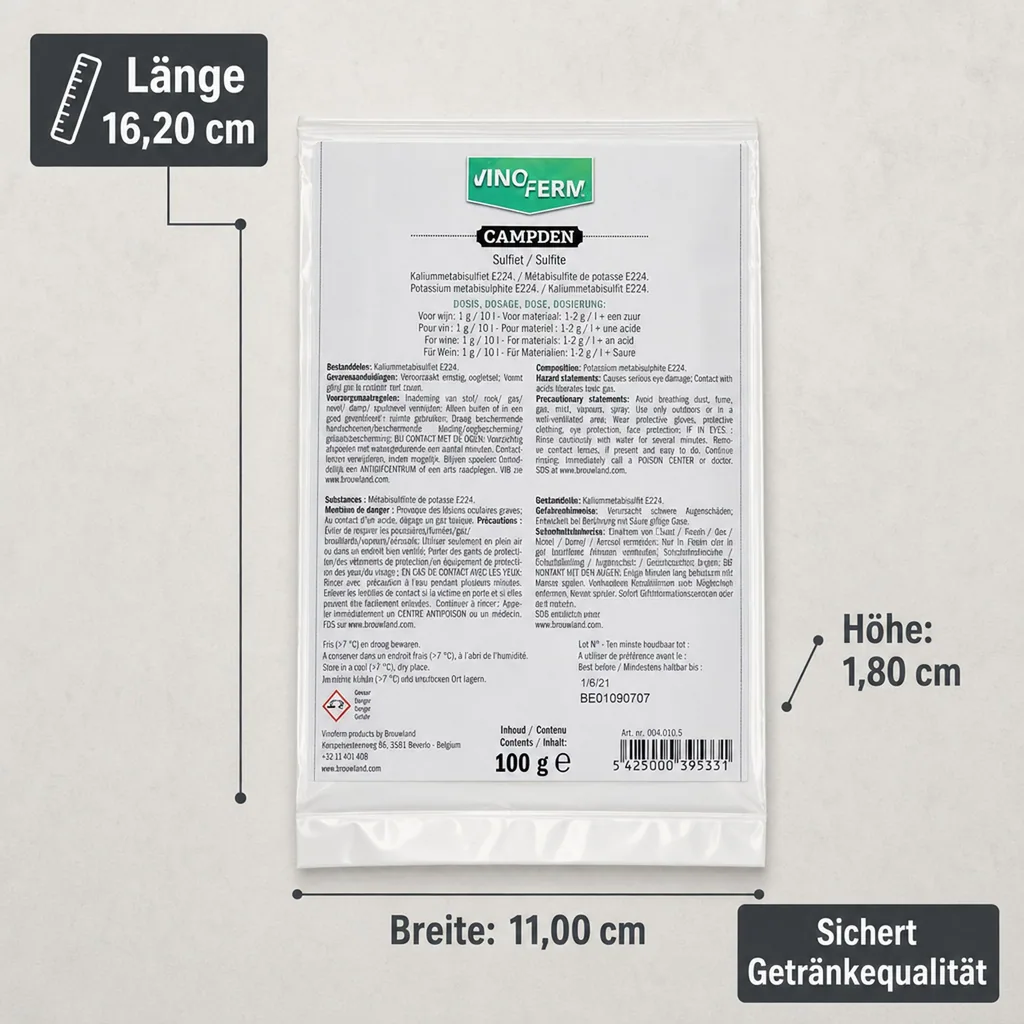 Kaliumpyrosulfit - Vinoferm campden 100g