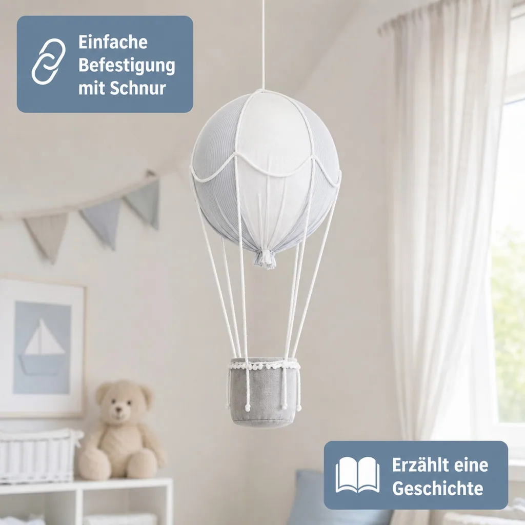 Caramella Deko Heissluftballon blau, Ausführung: klein