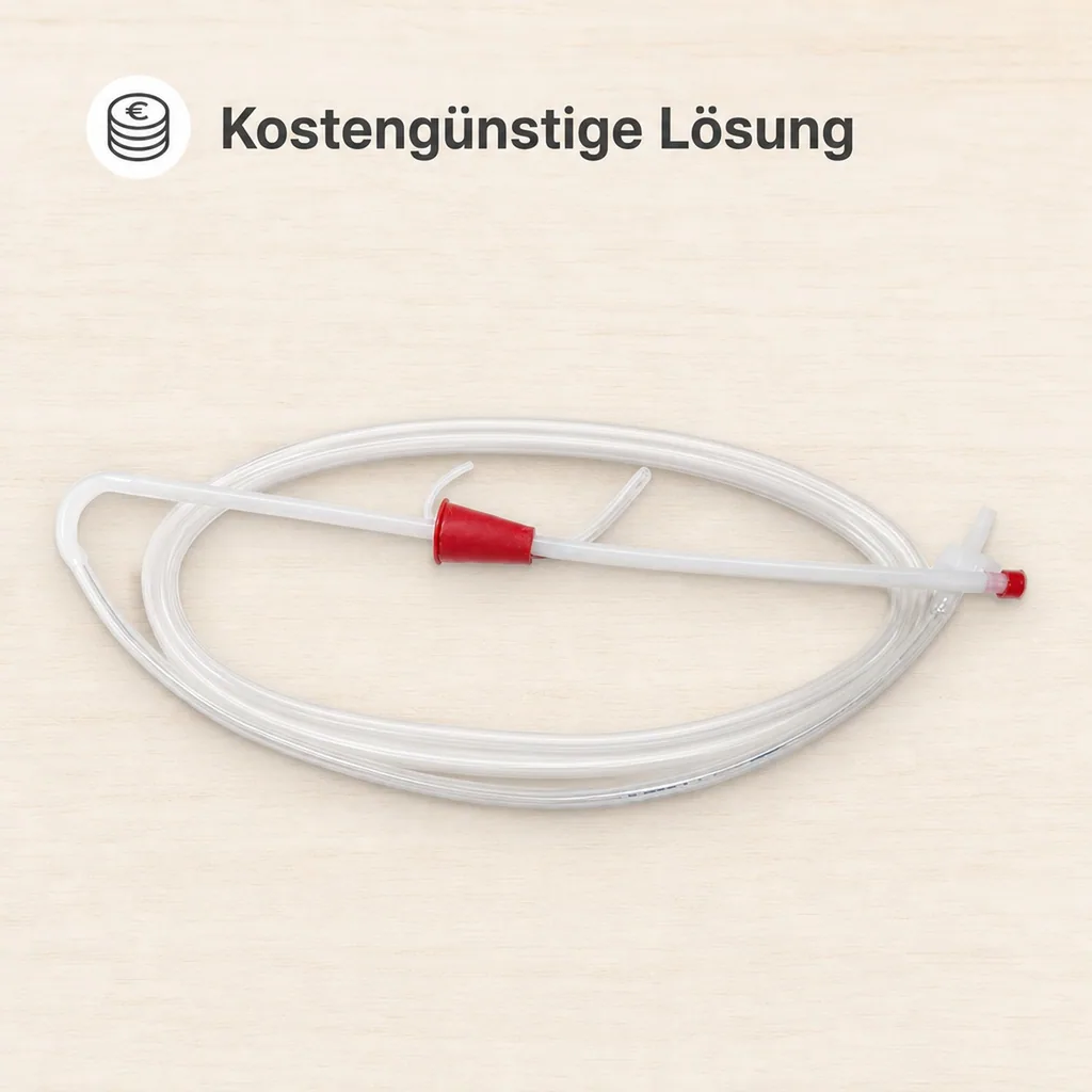 Heber zum Anblasen - mit Hahn und Anti-Bodensatz-Stopfen
