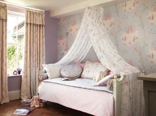 Little Sanderson Abracazoo Tapete Märchenschloss creme lila pink