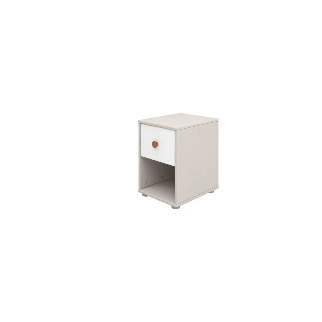 Flexa Kommode - Classic, mit 1 Schublade, 36x51,8 cm, Farbe: Grau gekalkt / Weiß / Rouge