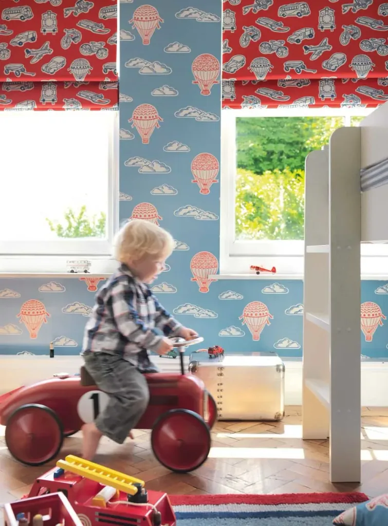 Little Sanderson Abracazoo Tapete Heissluft Ballons rot blau