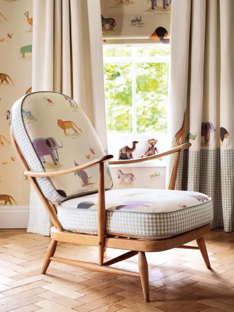 Little Sanderson Abracazoo Tapete Safari Tiere aqua lila orange