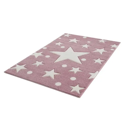 Livone Teppich Estrella Stern & Konfetti rosa, Teppichgrösse: 200 x 300 cm