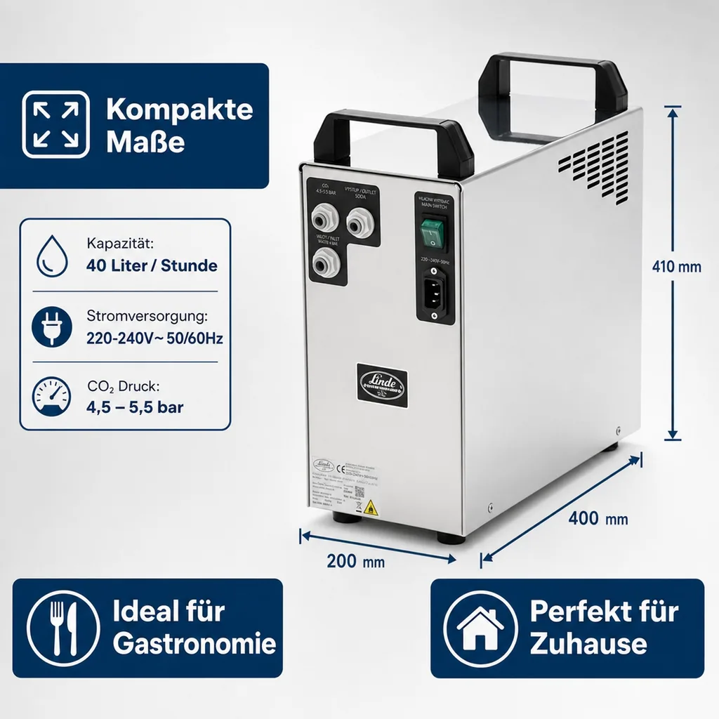 Wassersprudler, Wasserspender, Trinkwassersprudler - Externer Karbonator 40L