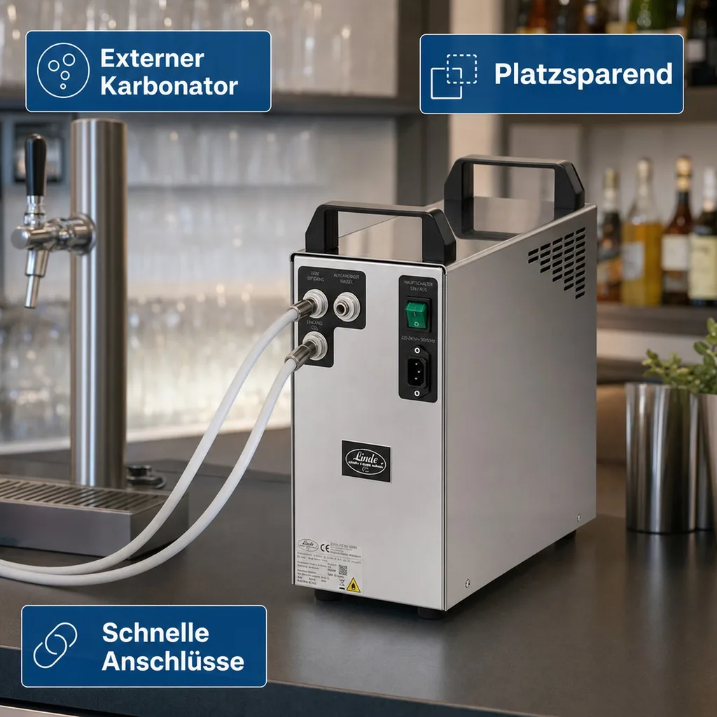 Wassersprudler, Wasserspender, Trinkwassersprudler - Externer Karbonator 40L