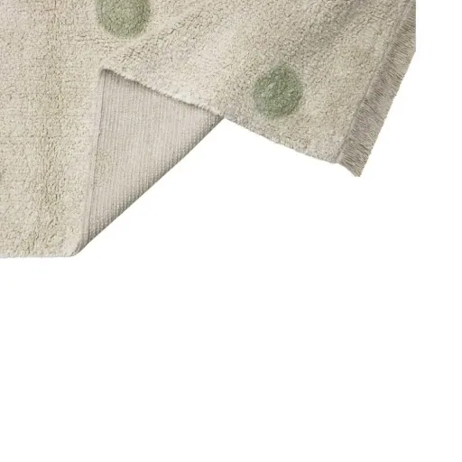 Lorena Canals waschbarer Teppich "Hippy Dots" oliv