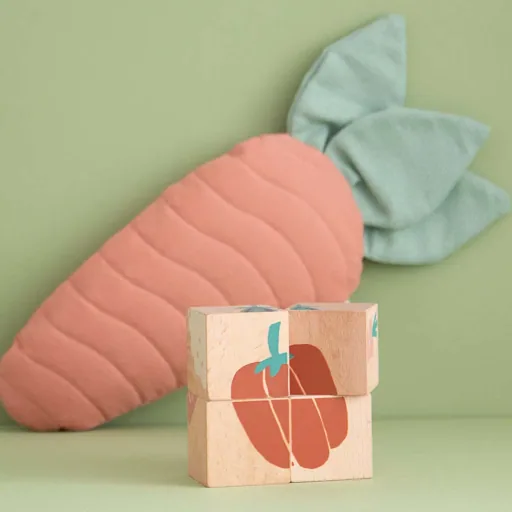 Nobodinoz Holzklötze / Puzzle Gemüse