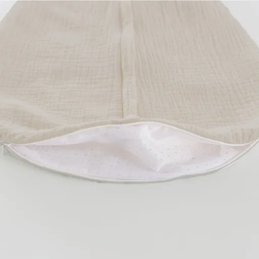 Träumeland Liebmich Sommerschlafsack baby, Schlummersack - Baumwollmusselin beige, Grösse: 60