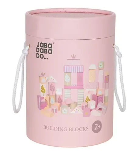 Jabadabado Kinderspielzeug, Bauklötze, Bausteine Spielzeug - Set Teddy, Farbe: rosa