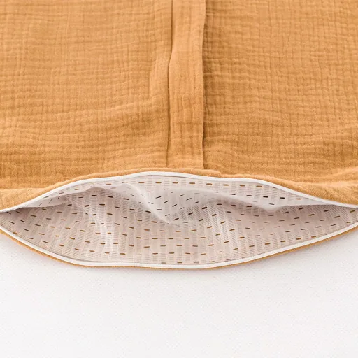 Träumeland Liebmich Sommerschlafsack baby, Schlummersack - Baumwollmusselin Braun, Grösse: 60